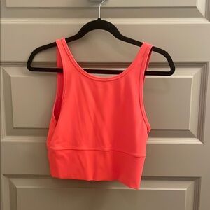 Lululemon Athletica Orange Pink Sleeveless Crop Tank Top